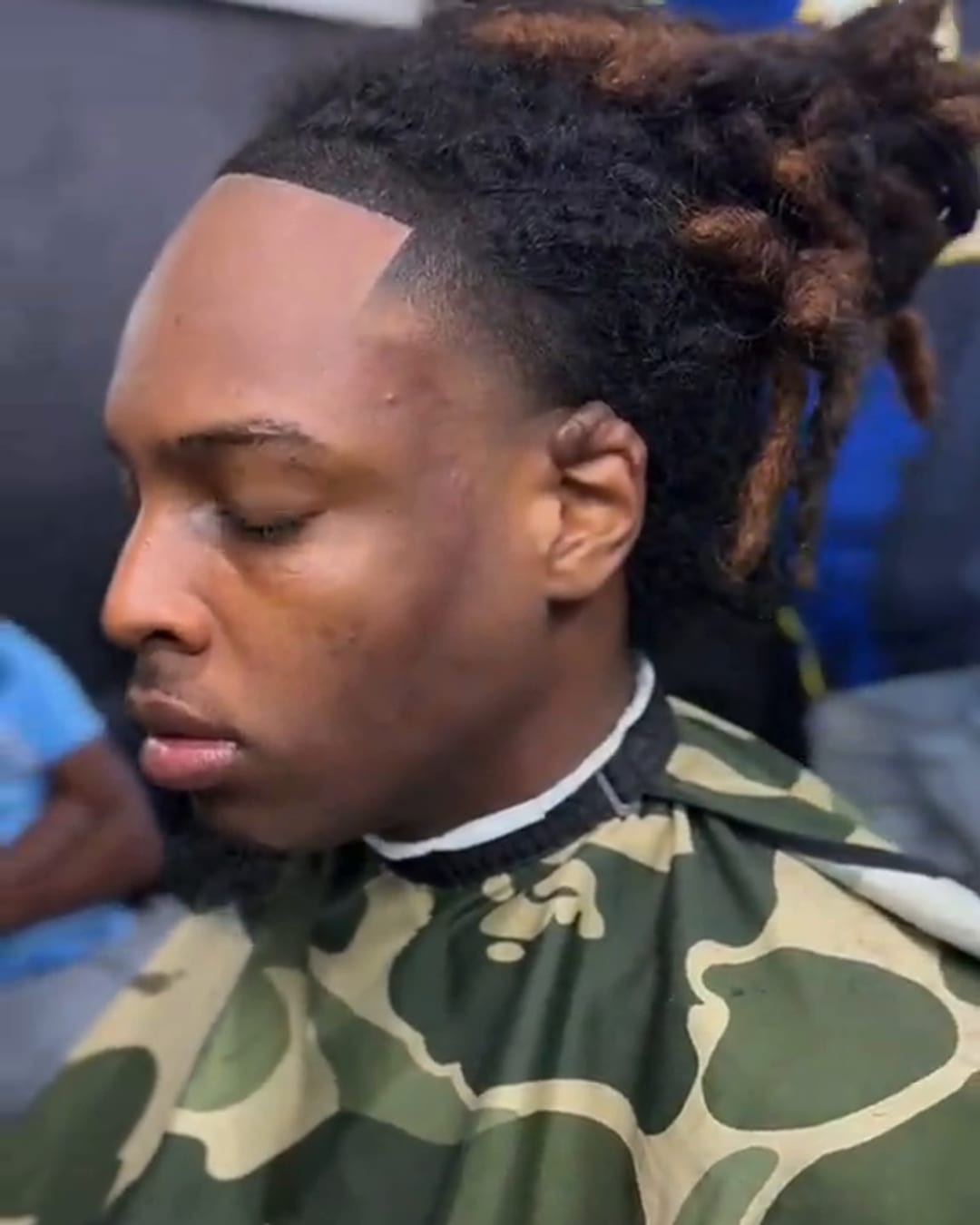 Locs with a clean lineup by Military Cutz